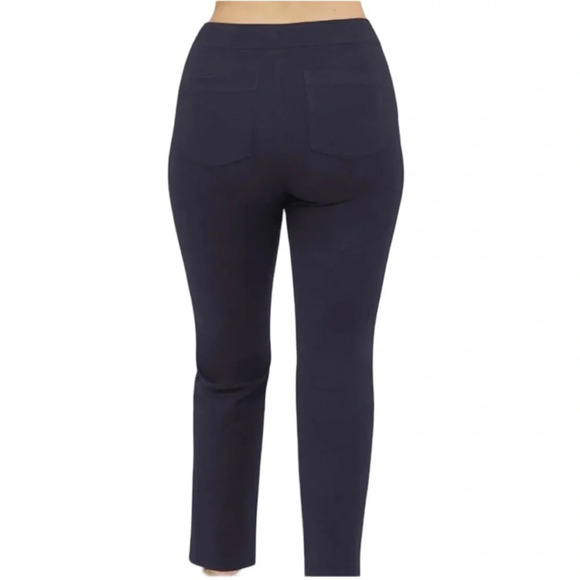 Spanx Women's Polished Ankle Slim Fit Classic Navy Stretch Pants Size SP NWT - Picture 5 of 16